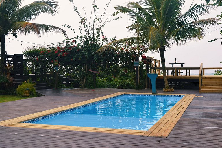 Fantástico frente mar - Piscina aquecida para 14 pessoas-pé